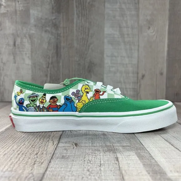 Vans X Sesame Street Authentic Boys Little Kids Pre School Shoes Green Size 3Y