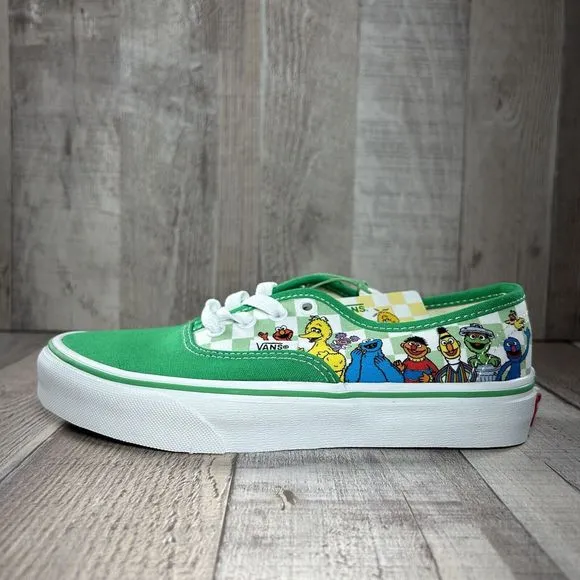 Vans X Sesame Street Authentic Boys Little Kids Pre School Shoes Green Size 3Y