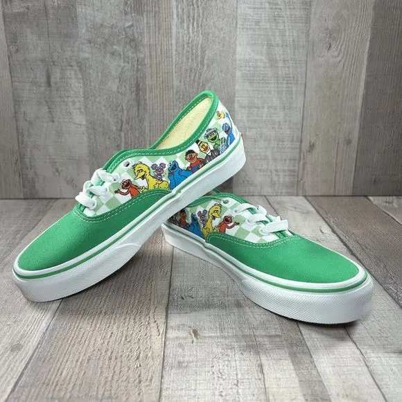 Vans X Sesame Street Authentic Boys Little Kids Pre School Shoes Green Size 3Y