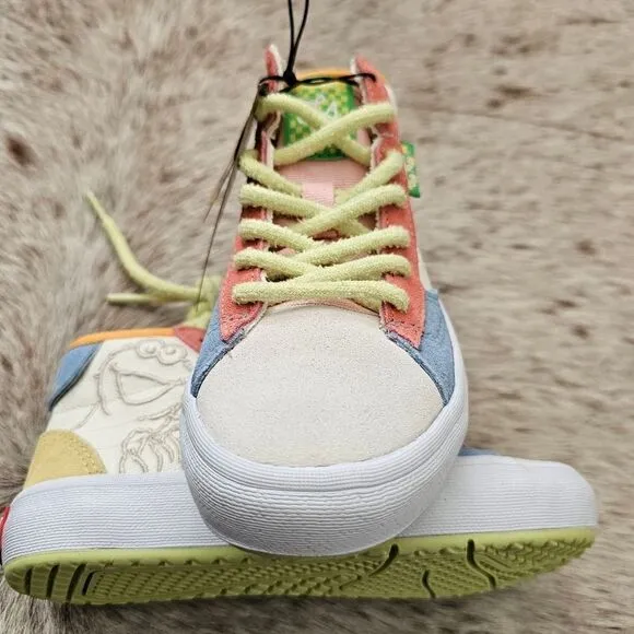 VANS x Sesame Street The Lizzie Embroidered Characters Kids Sneakers NEW