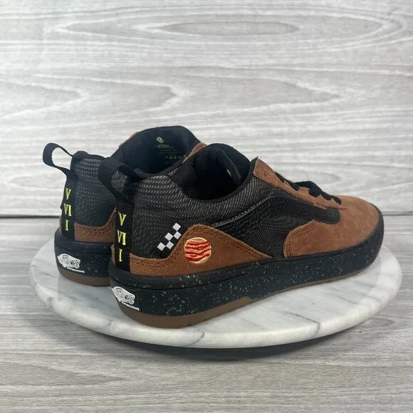 Vans Zahba x Zion Wright VR3 Mens 6 Skate Shoes Brown Suede Skateboard Sneakers