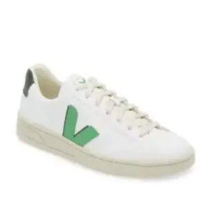 Veja Men’s V-12 Low Top Sneaker Green Logo 10 US 43 Athletic Shoes Lace Up
