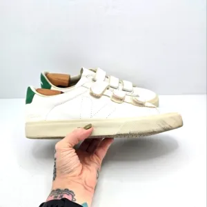 Veja | Recife white green leather tennis prep low-top sporty sneakers | WMS 9.5