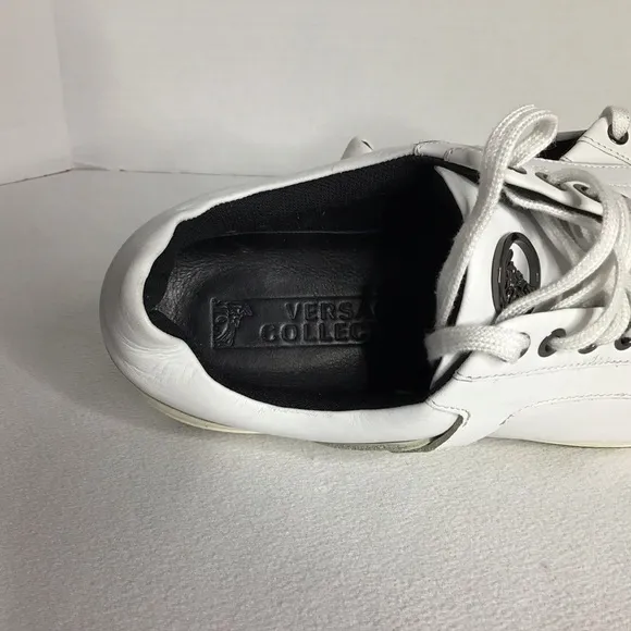 Versace Collection white with Versace Emblem Sneakers Designer Size 43 US 10
