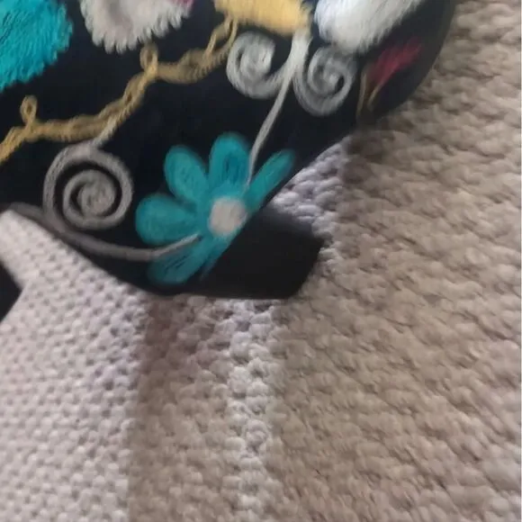 VERY RARE Julie miles embroidered colorful boho boots made in‎ Turkey size 37