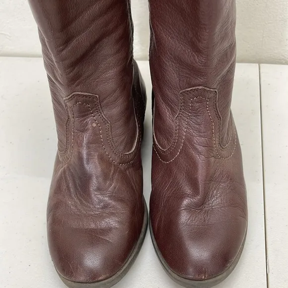 VGUC Frye Size boys 2 Carson Pull On Dark Brown Western Boho Boots