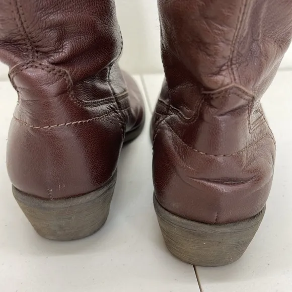 VGUC Frye Size boys 2 Carson Pull On Dark Brown Western Boho Boots