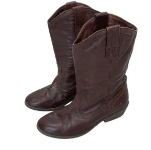 VGUC Frye Size boys 2 Carson Pull On Dark Brown Western Boho Boots