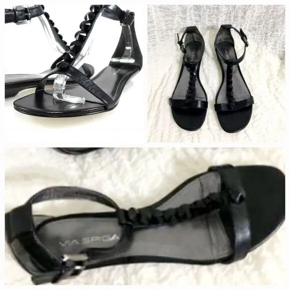 Via Spiga NIB Jeweled T-Strap Flat Sandals Size  6.5M