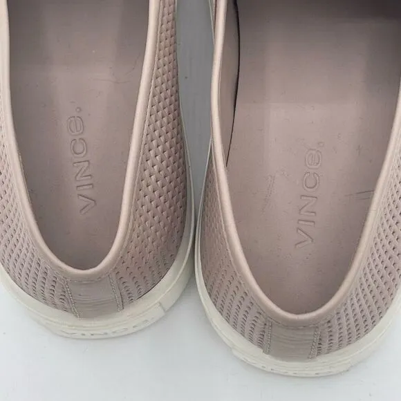 Vince Blair Perforated Leather Slip-On Sneakers in Taupe Women's Size 5 Neutral