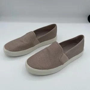 Vince Blair Perforated Leather Slip-On Sneakers in Taupe Women's Size 5 Neutral