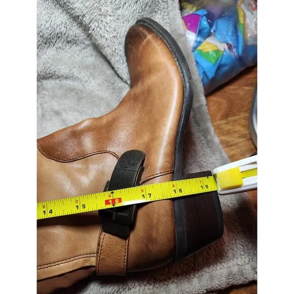 Vince Camuto Bedina 2 Tone Tall Riding Boots 7M 100 % Leather Western Boho