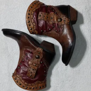 Vince Camuto Madalissa Studded Western Boho Boots Women’s Size 8.5