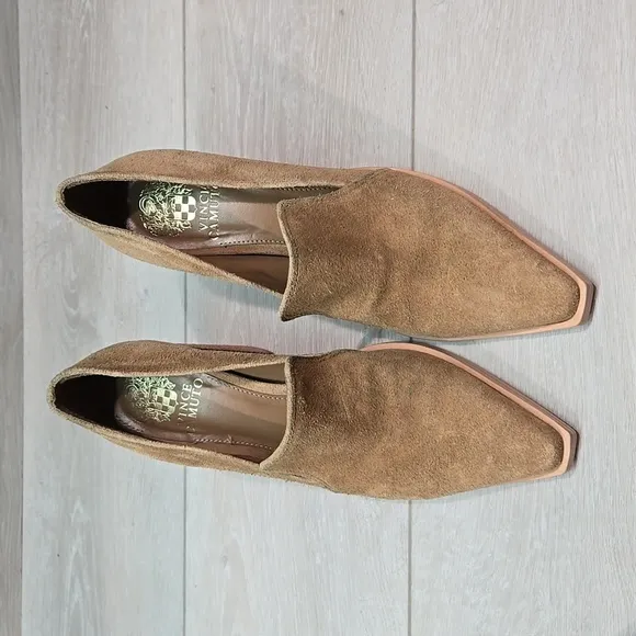 Vince Camuto Women Wevenly Suede Square Toe Heels shoes sz 8M