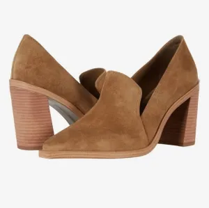 Vince Camuto Women Wevenly Suede Square Toe Heels shoes sz 8M