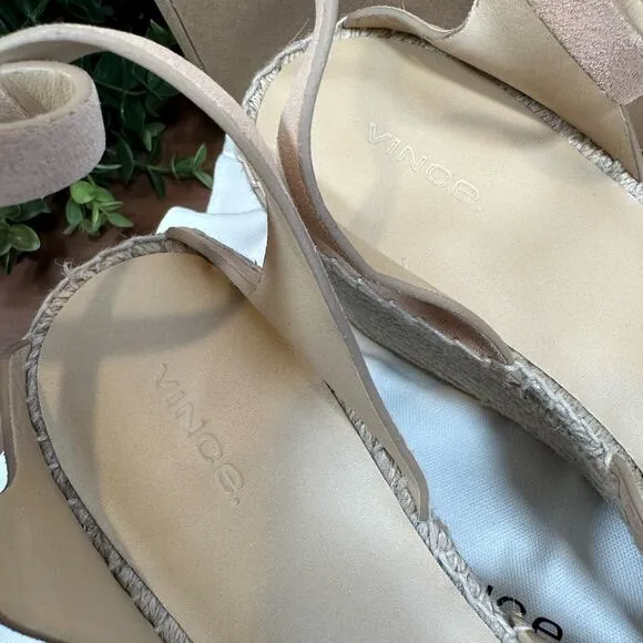 Vince Women's Cecilia Ankle Strap Espadrille Wedge Sandals Size 11 $325