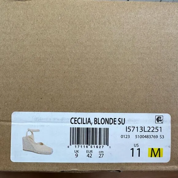 Vince Women's Cecilia Ankle Strap Espadrille Wedge Sandals Size 11 $325