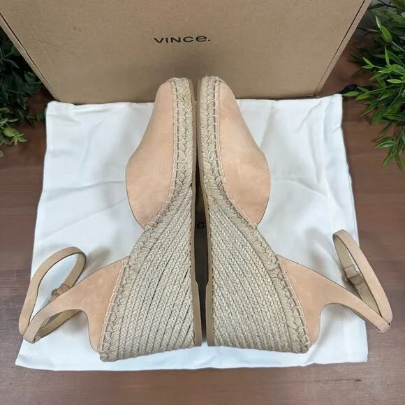 Vince Women's Cecilia Ankle Strap Espadrille Wedge Sandals Size 11 $325