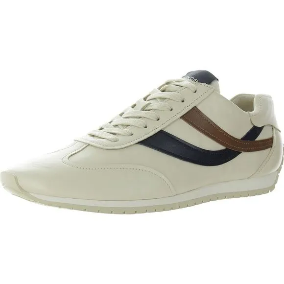 Vince Womens Oasis Runner Beige Leather Casual And Fashion Sneakers Shoes New
