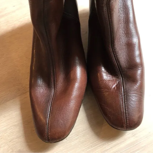Vintage 100% Leather Elgin Sherpa Lined Boots Women’s 7