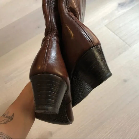 Vintage 100% Leather Elgin Sherpa Lined Boots Women’s 7