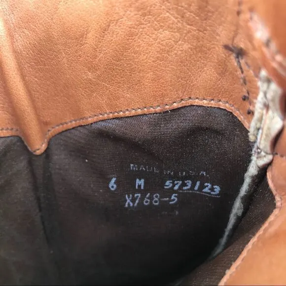 Vintage 1970s 80s USA Boho hippie western boots 6