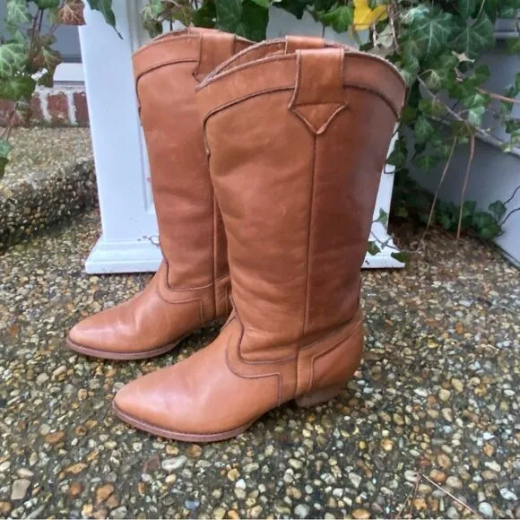 Vintage 1970s 80s USA Boho hippie western boots 6