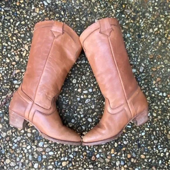 Vintage 1970s 80s USA Boho hippie western boots 6