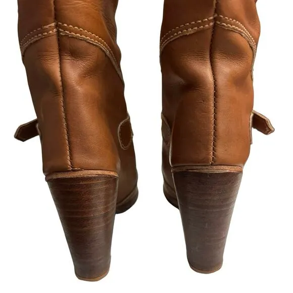 Vintage 1970s Zodiac Amazing Side Pocket Campus Brown Boots Size 5