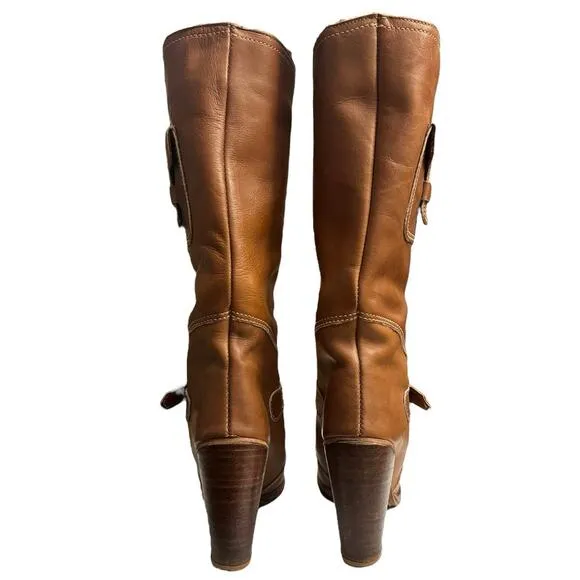 Vintage 1970s Zodiac Amazing Side Pocket Campus Brown Boots Size 5