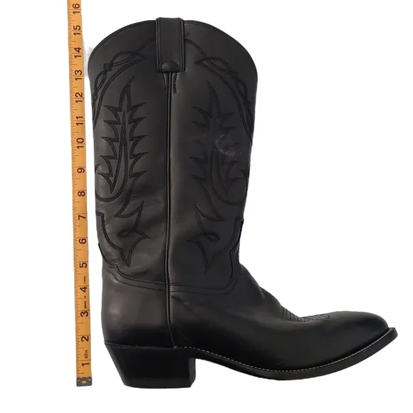 Vintage 1980s Black Tony Lama Cowboy Western Excellent Shape Mens Size 9EE