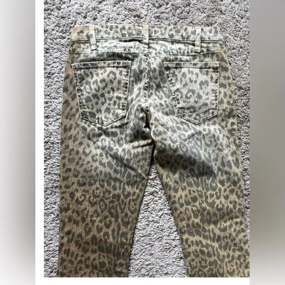 Vintage 2000s Indie Sleaze Grunge Leopard : Cheetah animal print skinny jeans