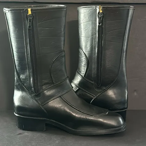 Vintage 70s Black Rubber Boots