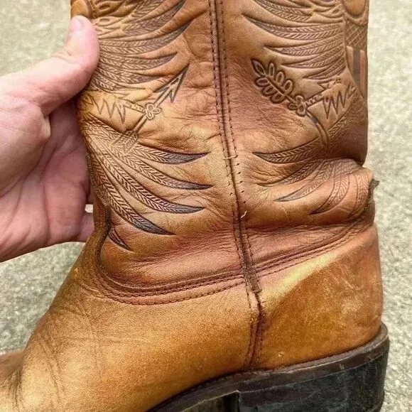Vintage 70s Dingo American Eagle Leather Men’s Boots