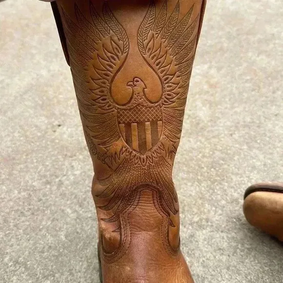Vintage 70s Dingo American Eagle Leather Men’s Boots