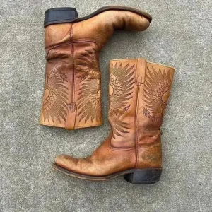 Vintage 70s Dingo American Eagle Leather Men’s Boots