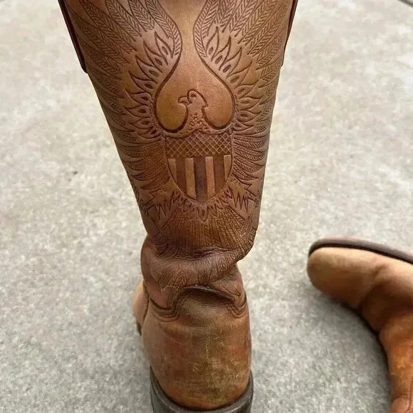 Vintage 70s Dingo American Eagle Leather Men’s Boots