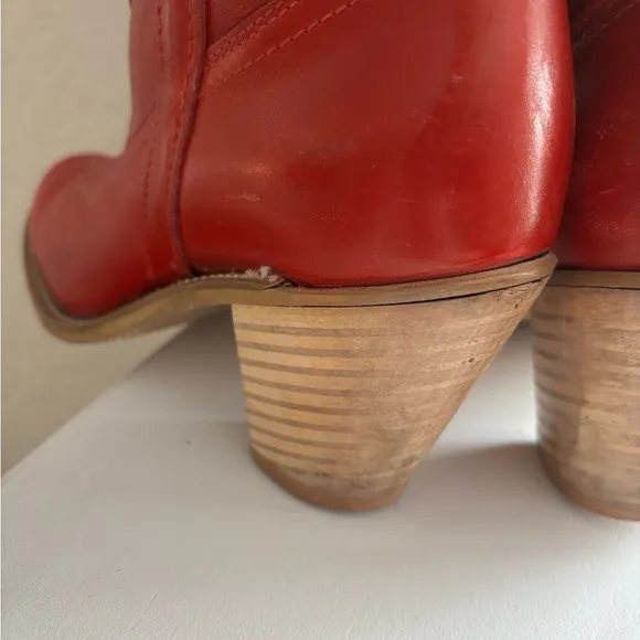 Vintage 70’s Dingo Boots, Cherry Red Vintage Cowgirl, Nashville, Western 6.5