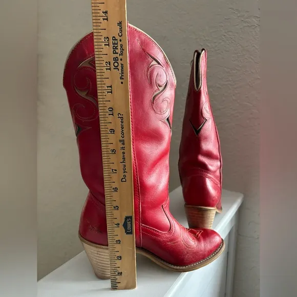Vintage 70’s Dingo Boots, Cherry Red Vintage Cowgirl, Nashville, Western 6.5