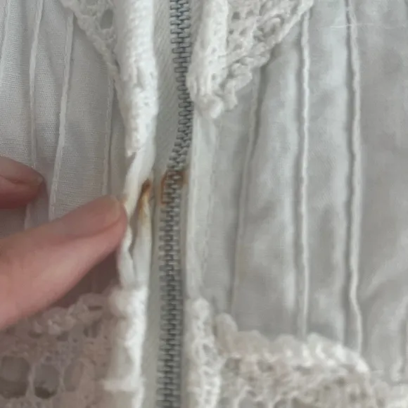 VINTAGE 70’S MEXICAN WEDDING DRESS in White Cotton SZ: XS/S