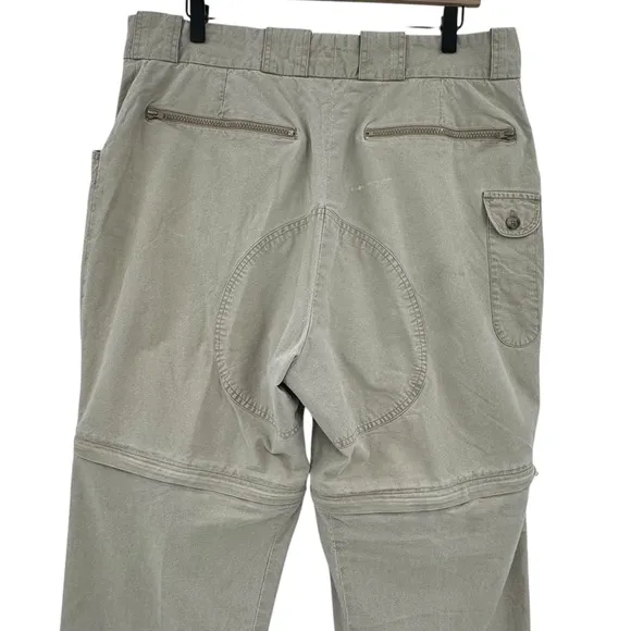 Vintage 80s/90s Banana Republic Cargo Pants Convertible Shorts/Pants Tan | 36&quot;