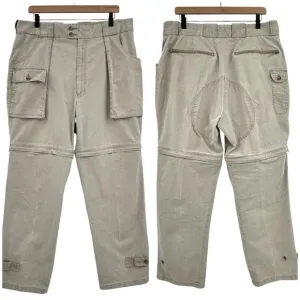 Vintage 80s/90s Banana Republic Cargo Pants Convertible Shorts/Pants Tan | 36&quot;