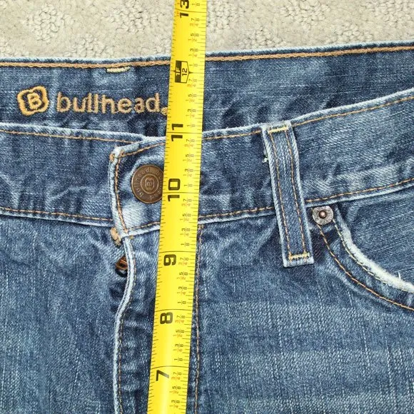 Vintage 90s Bullhead Denim Straight Leg Jeans Streetwear Size 33 x 32 Blue Mens