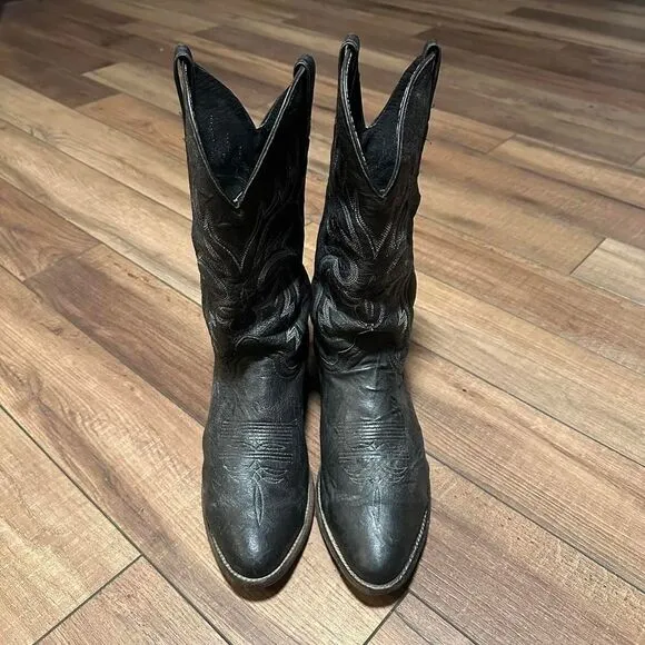 Vintage Abilene black western cowboy boots size 11 EE