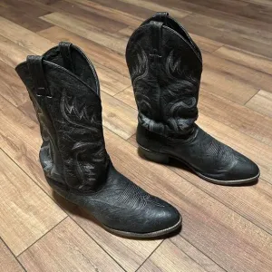 Vintage Abilene black western cowboy boots size 11 EE