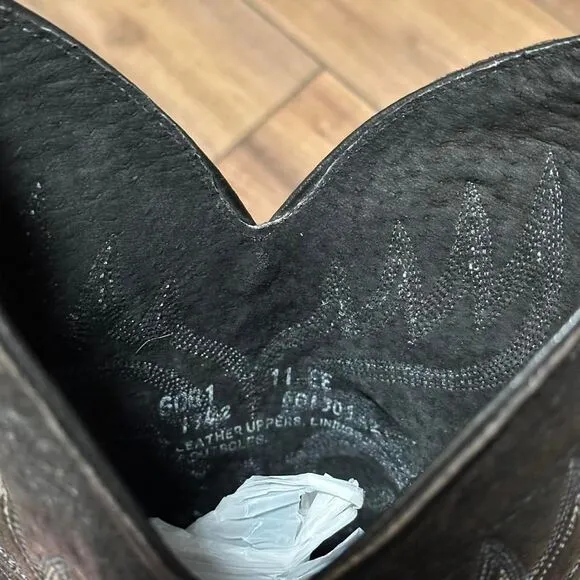 Vintage Abilene black western cowboy boots size 11 EE