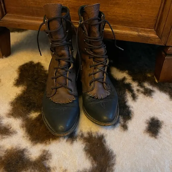 Vintage Abilene Western Lace Up Kiltie Boots