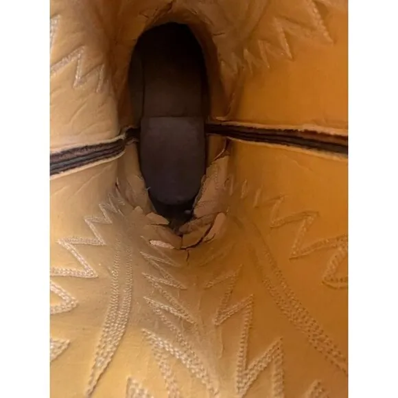 Vintage Acme Cowboy Boots Women's 6D Alligator Brown Leather USA Made 2343