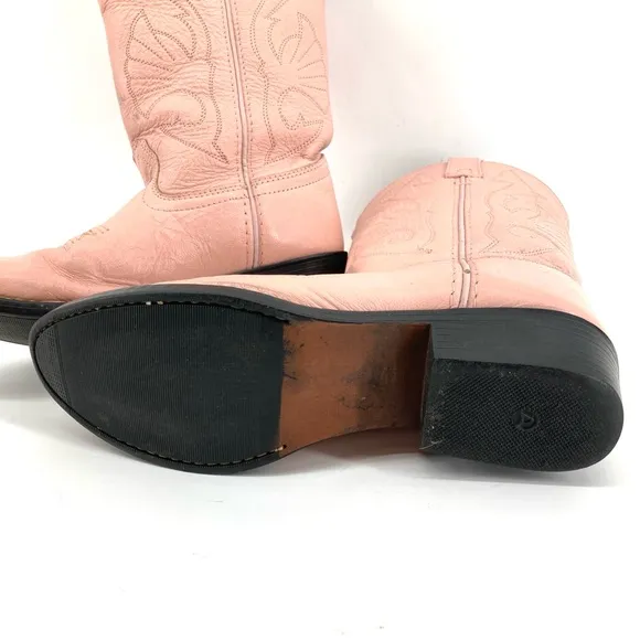 Vintage Acme Pink Western Cowboy Boots