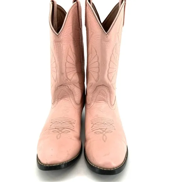 Vintage Acme Pink Western Cowboy Boots